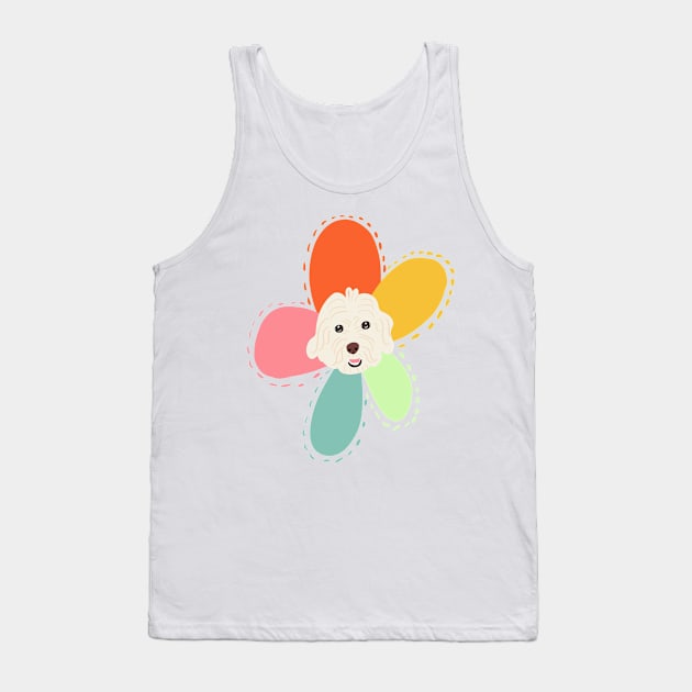 Sunshine Rainbow Flower Dog Tank Top by PatternbyNOK